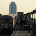 R-68 and R-160B 8723 @ Astoria Blvd (N). Photo taken by Brian Weinberg, 8/27/2007.