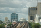 Miami Metrorail cars @ Dadeland South Station. Photo taken by Brian Weinberg, 9/12/2007.