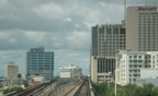 Miami Metrorail cars @ Dadeland South Station. Photo taken by Brian Weinberg, 9/12/2007.