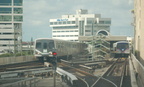 Miami Metrorail cars @ Dadeland South Station. Photo taken by Brian Weinberg, 9/12/2007.