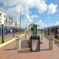 Miami Metrorail cars 221, 222, 104, and 103 @ Dadeland South Station. This is the north end of the station. Photo taken by Brian
