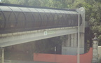 Miami Metrorail Vizcaya Station Pedestrian Overpass by the Museum of Science Planetarium. Photo taken by Brian Weinberg, 9/12/20