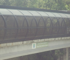 Miami Metrorail Vizcaya Station Pedestrian Overpass by the Museum of Science Planetarium. Photo taken by Brian Weinberg, 9/12/20