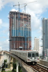 Miami Metrorail car 206 @ Brickell Station. Photo taken by Brian Weinberg, 9/12/2007.