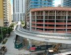 Miami Metromover Brickell Station. Photo taken by Brian Weinberg, 9/12/2007.