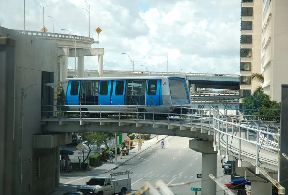 Miami Metromover car 20 @ Metromover Maintenance Facility. Photo taken by Brian Weinberg, 9/12/2007.