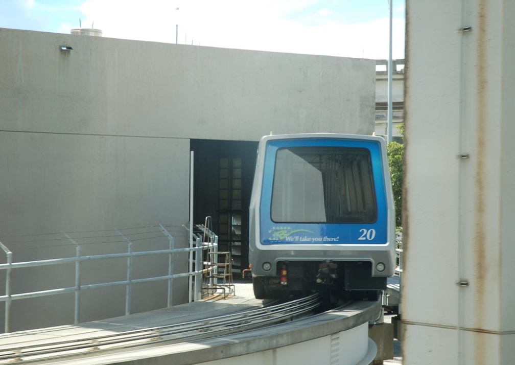 Miami Metromover car 20 @ Metromover Maintenance Facility. Photo taken by Brian Weinberg, 9/12/2007.