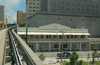 Miami Metromover College North Station. Photo taken by Brian Weinberg, 9/12/2007.