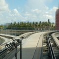 Miami Metromover north junction where the Omni Loop extension connects to downtown. Photo taken by Brian Weinberg, 9/12/2007.