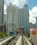 Miami Metromover car 6 @ College/Bayside Station. Photo taken by Brian Weinberg, 9/12/2007.