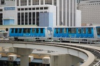 Miami Metromover cars 17 and 28 @ First Street Station. Photo taken by Brian Weinberg, 9/12/2007.