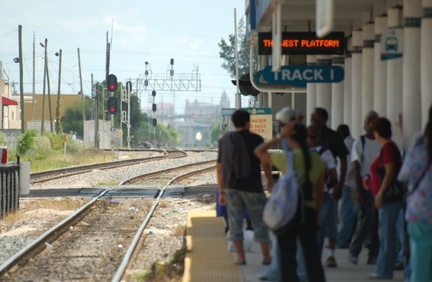 Tri-Rail Metrorail Transfer Station. Photo taken by Brian Weinberg, 9/12/2007.
