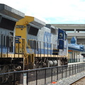 CSX GE C40-8W 7707 and 7826 @ Tri-Rail Metrorail Transfer Station. Photo taken by Brian Weinberg, 9/12/2007.
