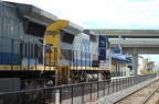 CSX GE C40-8W 7707 and 7826 @ Tri-Rail Metrorail Transfer Station. Photo taken by Brian Weinberg, 9/12/2007.