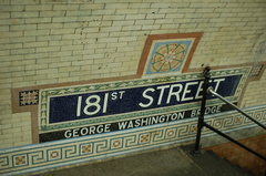 sign @ 181 St (1). Photo taken by Brian Weinberg, 11/21/2007.