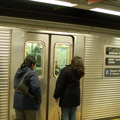 R-32 3825 @ Jackson Heights-Roosevelt Avenue (E). Note that the car is not crowded at all. Also note the top destination reading