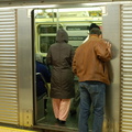 R-32 3825 @ Jackson Heights-Roosevelt Avenue (E). Note that the car is not crowded at all. Photo taken by Brian Weinberg, 11/25/