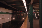 R-9 1802 @ W4 St (V). Note: this is a museum train operating in revenue service during the holiday season. Photo taken by Brian
