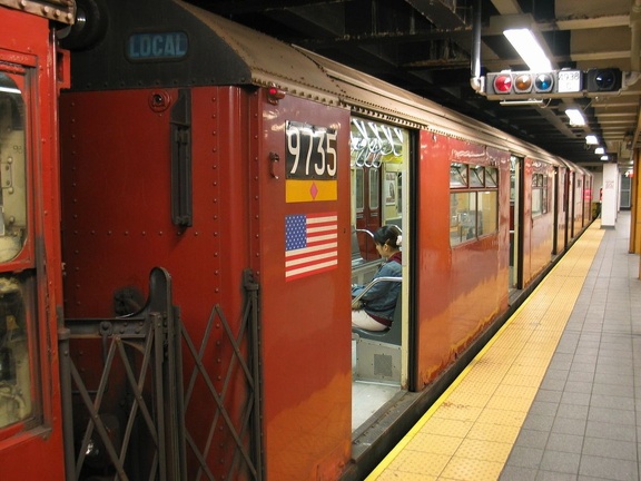 R-36WF 9735 @ Flushing - Main St (7). Photo taken by Brian Weinberg, 10/13/2003.