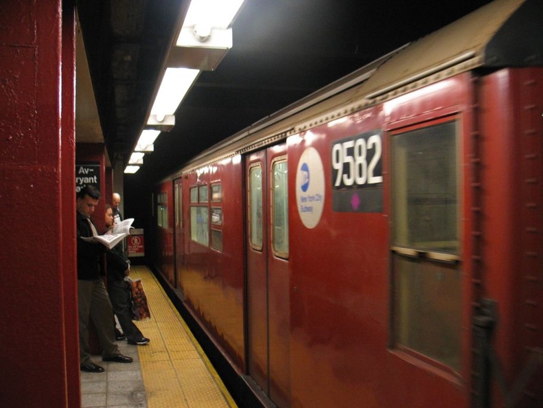 R-36WF 9582 @ 5 Av - Bryant Park (7). Photo taken by Brian Weinberg, 10/15/2003. IMG_5909.jpg