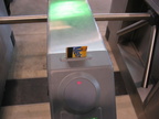 My first time using a MetroCard to pay for a PATH ride.  Photo taken by Brian Weinberg, 11/24/2003.