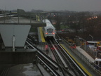 Jamaica bound AirTrain leaving Federal Circle station.