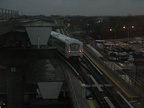 Howard Beach bound AirTrain leaving Federal Circle station.