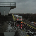 Jamaica bound AirTrain leaving Federal Circle station. NOTE THE ARCING!