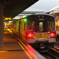 LIRR M7 7076 @ Jamaica. Photo taken by Brian Weinberg, 12/17/2003.