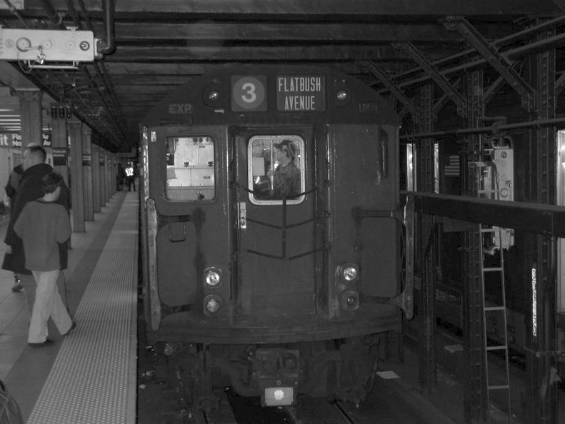 R-33WF 9310 @ Flatbush Av on a MOD trip. Photo taken by Brian Weinberg, 12/21/2003.