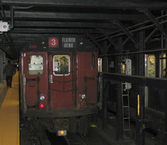 R-33WF 9310 @ Flatbush Av on a MOD trip. Photo taken by Brian Weinberg, 12/21/2003.