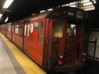 R-33WF 9310 @ Brooklyn Bridge on a MOD trip. Photo taken by Brian Weinberg, 12/21/2003.