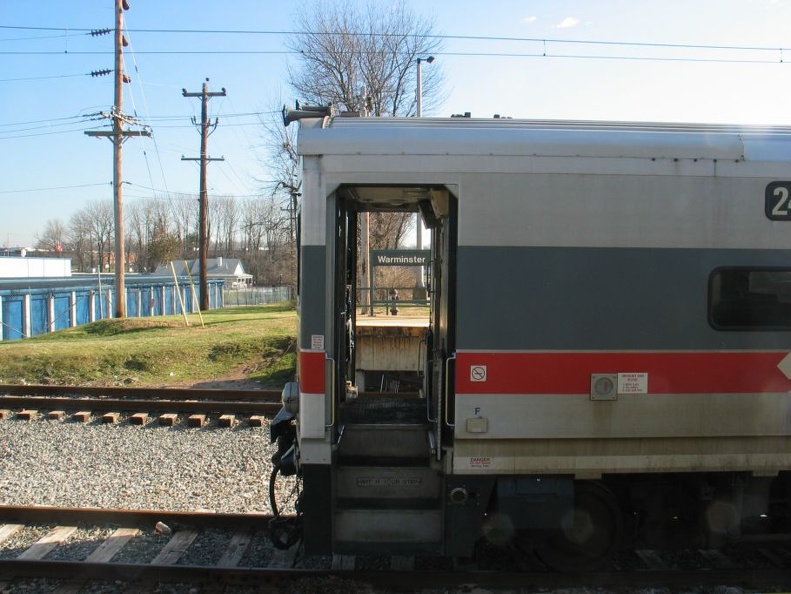 SEPTA Comet II Cab 2408 @ Warminister (R2). Photo taken by Brian Weinberg, 12/29/2003.