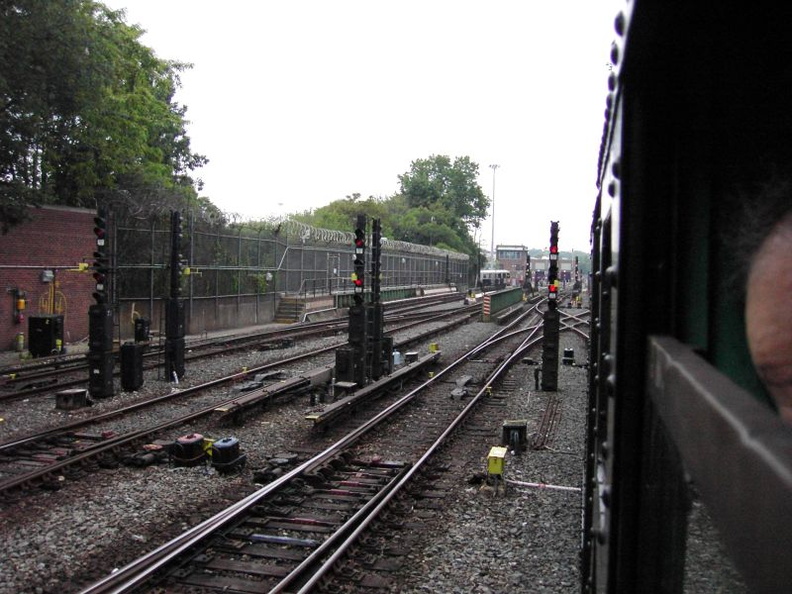 Jamaica Yard, as seen from the MOD train. Photo taken by Brian Weinberg, 6/8/2003.