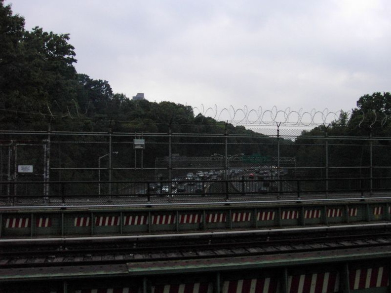 Jamaica Yard, as seen from the MOD train. Photo taken by Brian Weinberg, 6/8/2003.