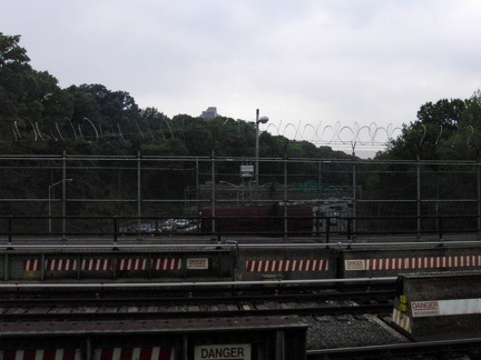 Jamaica Yard, as seen from the MOD train. Photo taken by Brian Weinberg, 6/8/2003.