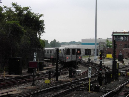 Jamaica Yard, as seen from the MOD train. Photo taken by Brian Weinberg, 6/8/2003.