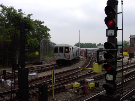 Jamaica Yard, as seen from the MOD train. Photo taken by Brian Weinberg, 6/8/2003.