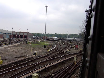 Jamaica Yard, as seen from the MOD train. Photo taken by Brian Weinberg, 6/8/2003.