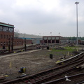 Jamaica Yard, as seen from the MOD train. Photo taken by Brian Weinberg, 6/8/2003.