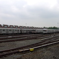 Jamaica Yard, as seen from the MOD train. Photo taken by Brian Weinberg, 6/8/2003.
