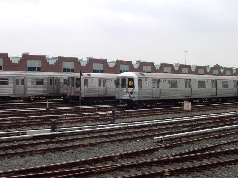 Jamaica Yard, as seen from the MOD train. Photo taken by Brian Weinberg, 6/8/2003.