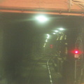 Looking out the anti-railfan window of a Journal Square bound PATH train @ Grove Street. The dark area at the left of the photo