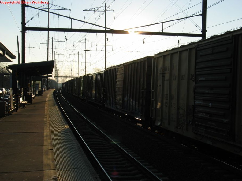 NEC Freight Train @ Edison, NJ. Photo taken by Brian Weinberg, 2/13/2004.