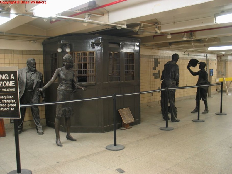 Art Display in the mezzanine of the Newark City Subway @ Newark Penn Station. Photo taken by Brian Weinberg, 2/16/2004.