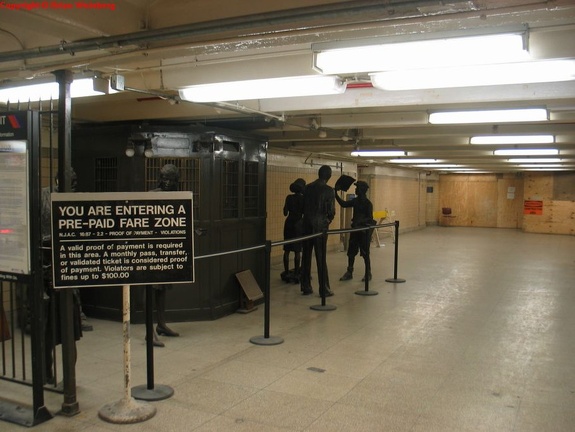 Art Display in the mezzanine of the Newark City Subway @ Newark Penn Station. Photo taken by Brian Weinberg, 2/16/2004.