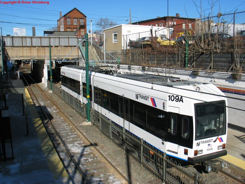 NJT NCS LRV 109A @ Norfolk Street. Photo taken by Brian Weinberg, 2/16/2004.