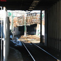 Newark City Subway Norfolk Street station. Note the abandoned trolley ramps to the left and right of the NCS tracks. Photo taken