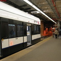 NJT NCS LRV 107A @ inbound platform at Newark Penn Station. Photo taken by Brian Weinberg, 2/16/2004.
