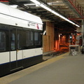 NJT NCS LRV 107A @ inbound platform at Newark Penn Station. Photo taken by Brian Weinberg, 2/16/2004.